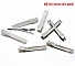 Lot de 5 pinces barrettes Crocodiles - Couleur Argent 56 mm x 8 mm