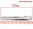 Pince barrette crocodile argentée de 77 mm de longueur.