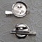 Lot de 5 supports broches plateau - Couleur Argent 45 mm x 8 mm.