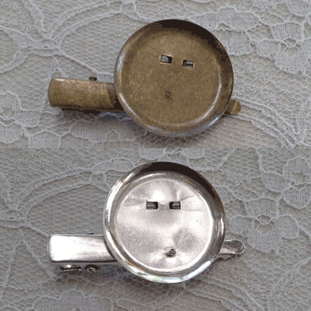 Lot de 5 supports broches plateau - Couleur Bronze 48 mm x 8 mm.