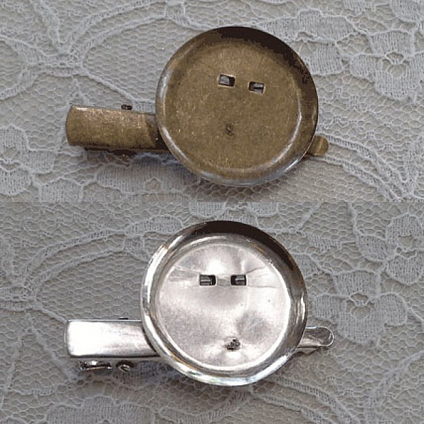 Lot de 5 supports broches plateau - Couleur Bronze 48 mm x 8 mm.