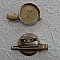 Lot de 5 supports broches plateau - Couleur Bronze 48 mm x 8 mm.
