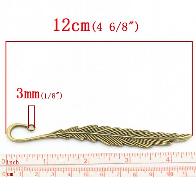 Marque page N&deg;01 plume Bronze