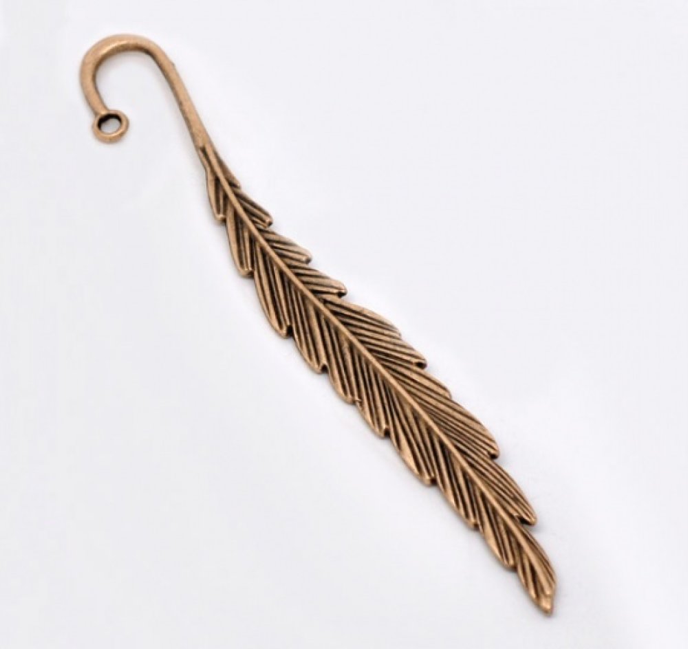 Marque page N&deg;01 plume Cuivre