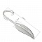 Marque page N&deg;19 Forme Feuille Blanc et Perles