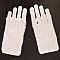Gants mitaines en dentelle blanche pour cérémonie ou mariage.