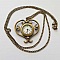 Montre Gousset C&oelig;ur Bronze Antique avec Cha&icirc;ne