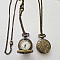Montre Gousset Fleur 01 Bronze Antique avec Cha&icirc;ne