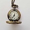 Montre Gousset Fleur 03 Bronze Antique avec Cha&icirc;ne