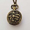 Montre Gousset Libellule Bronze Antique avec Cha&icirc;ne