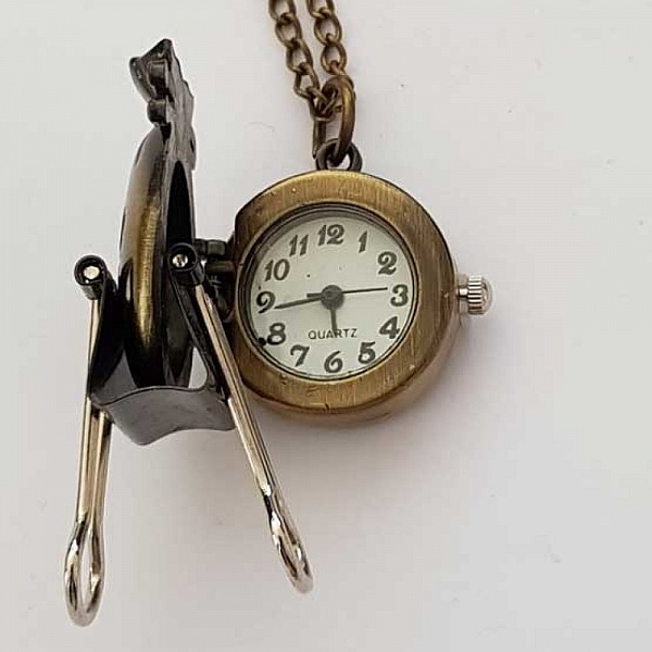 Montre Gousset Money Bronze Antique avec Cha&icirc;ne