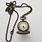 Montre Gousset Rond 02 Bronze Antique avec Cha&icirc;ne