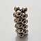 Passant 03 mm 3 perles en Zamak Argent
