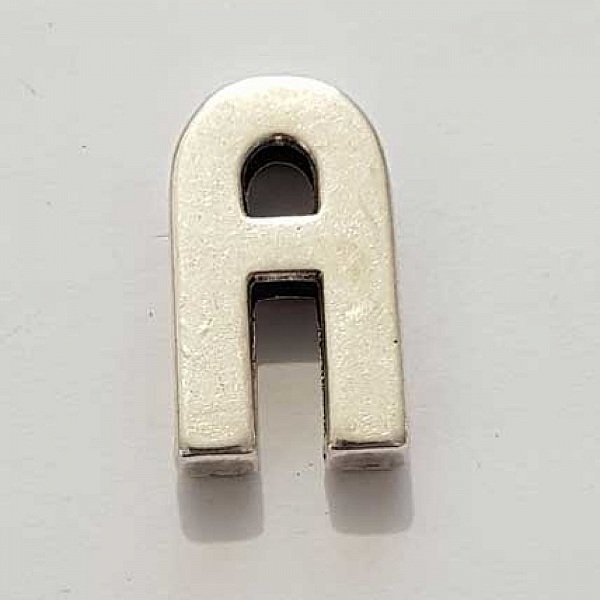 Passant 25 mm en Zamak Lettre A  Argent