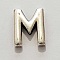 Passant 25 mm en Zamak Lettre M  Argent