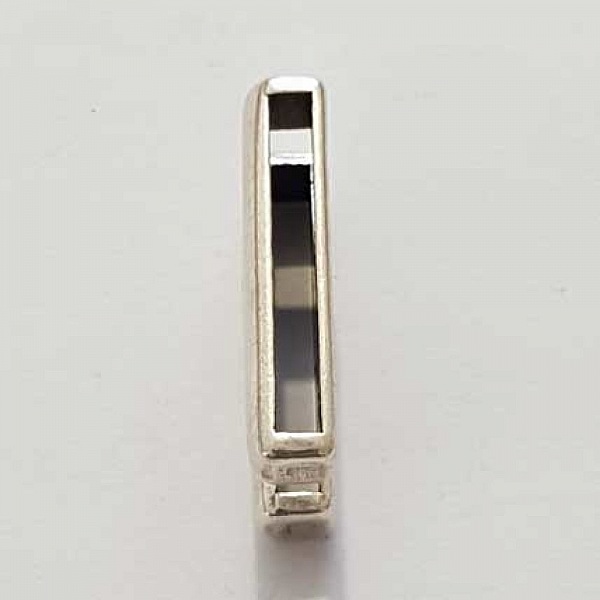 Passant 25 mm en Zamak Lettre N Argent