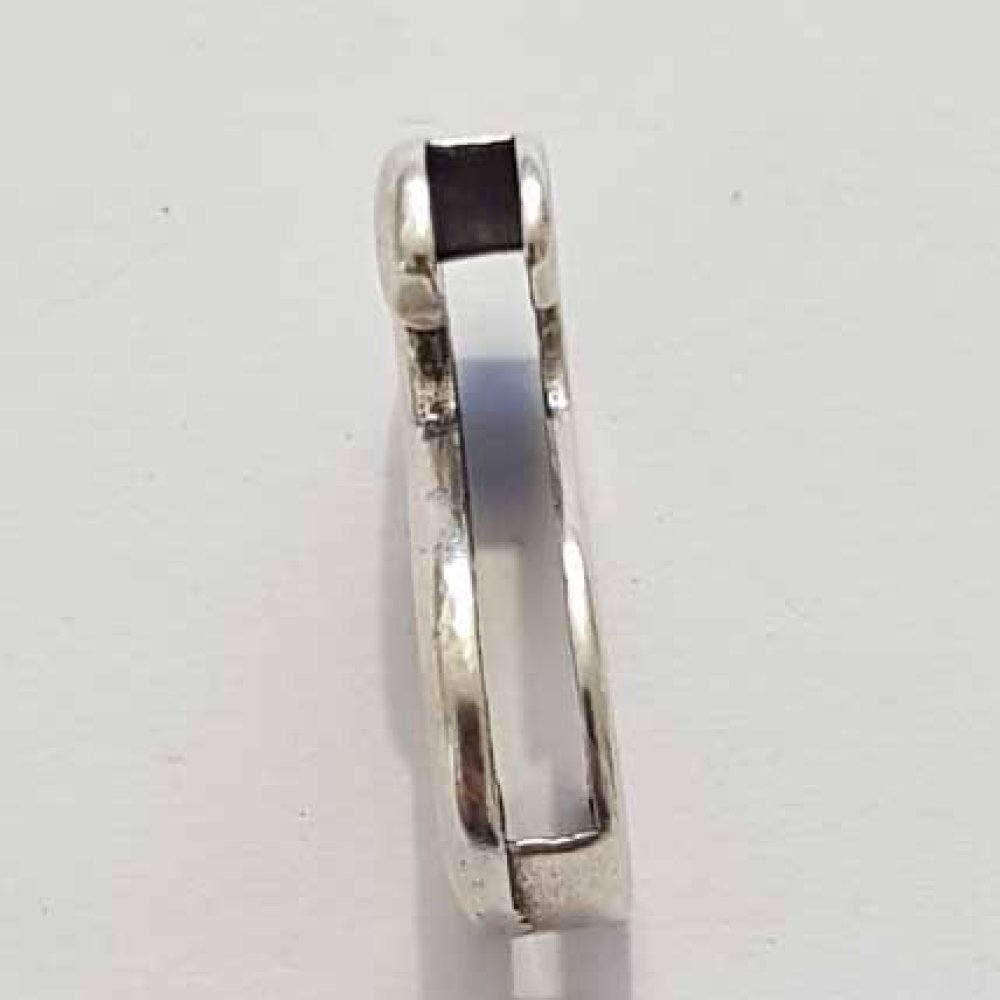 Passant 25 mm en Zamak forme lettre S argent.