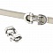 Passant 5 mm en Zamak N&deg;01 Argent