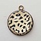 Pendentif Cabochon 20 mm en Verre Fantaisie N&deg;05-02 Bronze