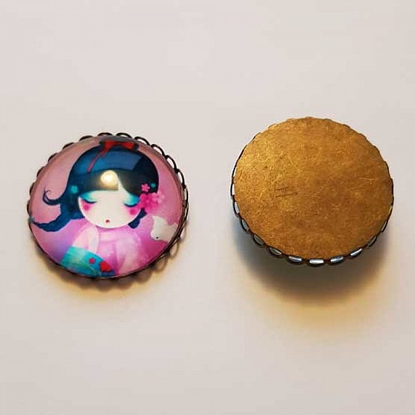 Pendentif Cabochon 25 mm Fantaisie N&deg;12-05