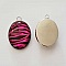 Pendentif Cabochon Ovale 25 x 18 mm en Verre Fantaisie N&deg;04-01