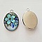 Pendentif Cabochon Ovale 25 x 18 mm en Verre Fantaisie N&deg;05-01