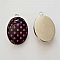 Pendentif Cabochon Ovale 25 x 18 mm en Verre Fantaisie N&deg;08-01