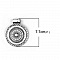 Pendentif N&deg;001-B en Alliage Rond Fleur Creux Argent Vieilli 77 mm x 64 mm