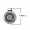 Pendentif N&deg;001-C en Alliage Rond Fleur Creux Argent Vieilli 76 mm x 62 mm