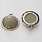 Pendentif N&deg;001-F en Alliage Rond Gris