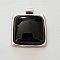 Pendentif N&deg;001-G en Alliage Carr&eacute; Noir