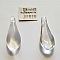 Pendentif N&deg;004 Goutte En Verre Transparent Stamperia