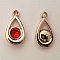 Pendentif en plastique et strass acrylique goute N&deg;05 rouge