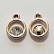 Pendentif en plastique et strass acrylique rond N&deg;04 blanc