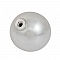 Perle blanche à poussoir 10 mm pour bijoux.