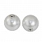 Deux perles blanches 10 mm à trou poussoir.