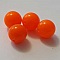 Perle Acrylique Ronde 16 mm Orange 01 x 1 Pi&egrave;ce
