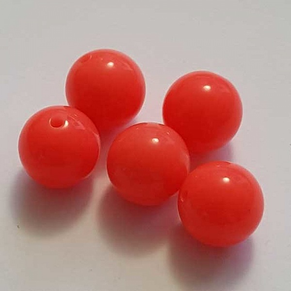 Perle Acrylique Ronde 16 mm Rose 02 x 1 Pi&egrave;ce
