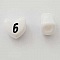 Perle C&oelig;ur Lettre B Blanc Noir 11mm