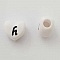 Perle C&oelig;ur Lettre H Blanc Noir 11mm