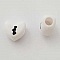 Perle C&oelig;ur Lettre I Blanc Noir 11mm