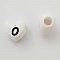 Perle C&oelig;ur Lettre O Blanc Noir 11mm