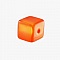 Perle Cube Polaris Brillant 10 mm Orange
