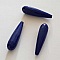 Perle Goutte Facett&eacute;e Bleu Fonc&eacute; 40 mm