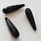Perle Goutte Facett&eacute;e Noir 40 mm
