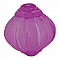 Perle Lucite Forme Lampion Stri&eacute;e Amethyst