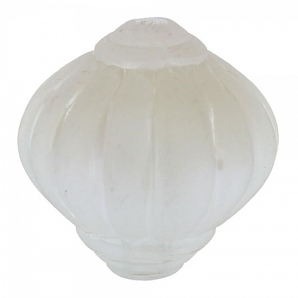 Perle Lucite Forme Lampion Stri&eacute;e Cristal