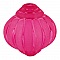 Perle Lucite Forme Lampion Stri&eacute;e Fushia