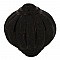 Perle Lucite Forme Lampion Stri&eacute;e Noir
