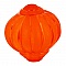 Perle Lucite Forme Lampion Stri&eacute;e Orange
